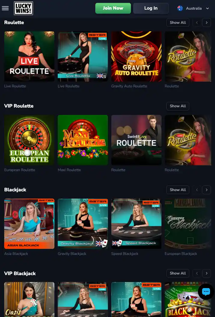 Games with Live Dealer